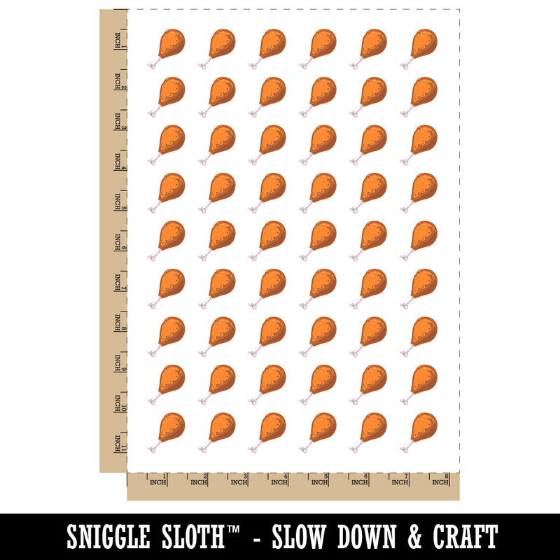 Chicken Drumstick Meat Food Temporary Tattoo Water Resistant Fake Body Art Set Collection (1 Sheet)