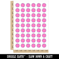 Swirling Geometrical Flower Temporary Tattoo Water Resistant Fake Body Art Set Collection (1 Sheet)