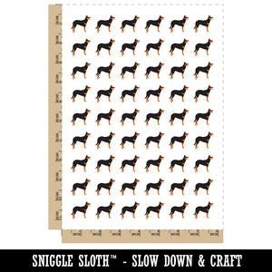 Beauceron Dog Solid Temporary Tattoo Water Resistant Fake Body Art Set Collection (1 Sheet)