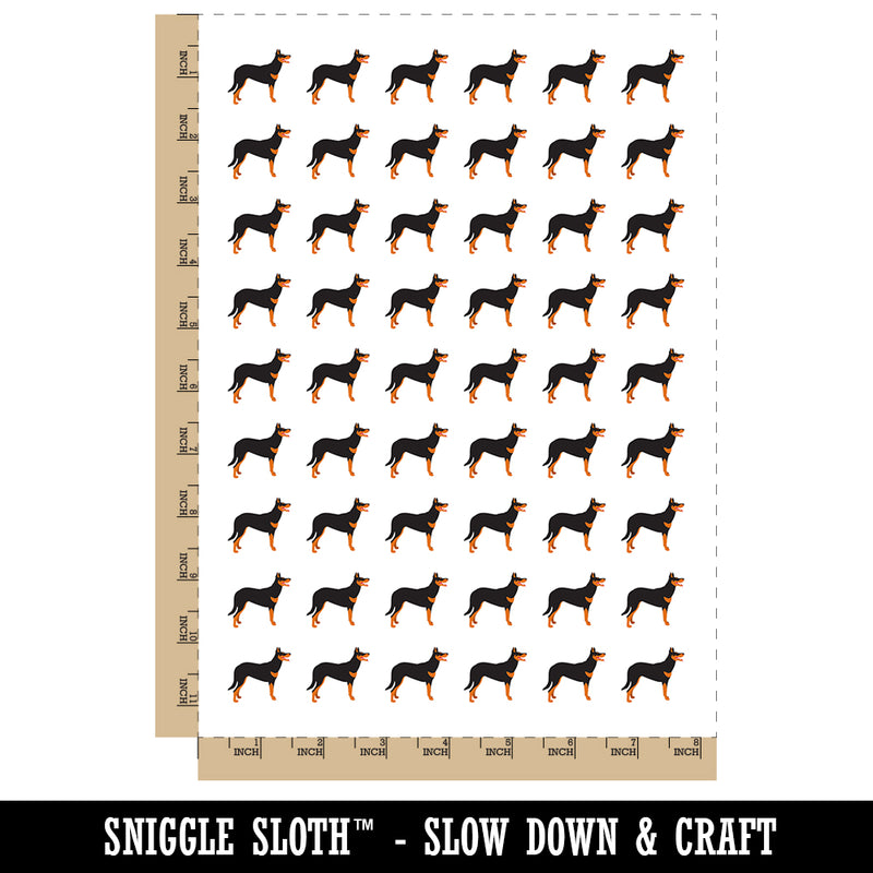 Beauceron Dog Solid Temporary Tattoo Water Resistant Fake Body Art Set Collection (1 Sheet)