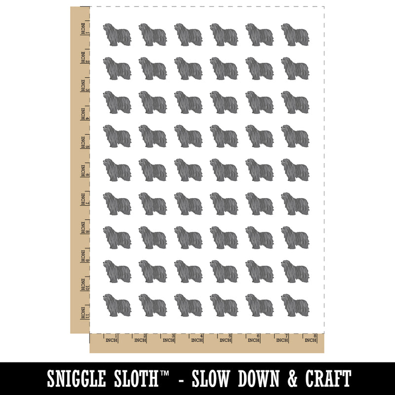 Bergamasco Sheepdog Dog Solid Temporary Tattoo Water Resistant Fake Body Art Set Collection (1 Sheet)