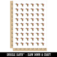 Fluttering Hummingbird Temporary Tattoo Water Resistant Fake Body Art Set Collection (1 Sheet)