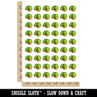 Cautiously Curled Chameleon Lizard Temporary Tattoo Water Resistant Fake Body Art Set Collection (1 Sheet)
