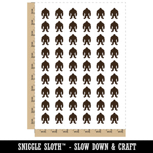 Hairy Bigfoot Sasquatch Standing Silhouette Temporary Tattoo Water Resistant Fake Body Art Set Collection (1 Sheet)