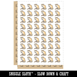 Gerbil Rodent Pet Temporary Tattoo Water Resistant Fake Body Art Set Collection (1 Sheet)