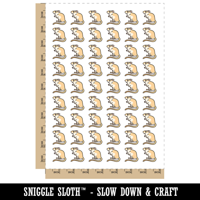 Gerbil Rodent Pet Temporary Tattoo Water Resistant Fake Body Art Set Collection (1 Sheet)