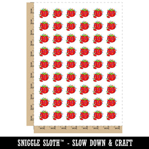 Tomato Pin Cushion with Strawberry Sewing Temporary Tattoo Water Resistant Fake Body Art Set Collection (1 Sheet)