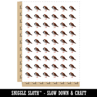 House Sparrow Little Bird Standing Temporary Tattoo Water Resistant Fake Body Art Set Collection (1 Sheet)