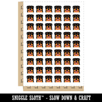Rottweiler Head Dog Pet Temporary Tattoo Water Resistant Fake Body Art Set Collection (1 Sheet)