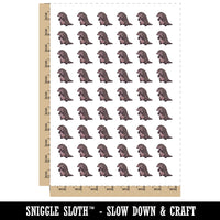 Cartoon Pangolin Endangered Species Standing Temporary Tattoo Water Resistant Fake Body Art Set Collection (1 Sheet)