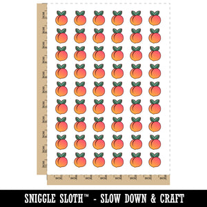 Plump Peach Temporary Tattoo Water Resistant Fake Body Art Set Collection (1 Sheet)