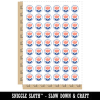 Scandinavian Bulbous Tulip Temporary Tattoo Water Resistant Fake Body Art Set Collection (1 Sheet)