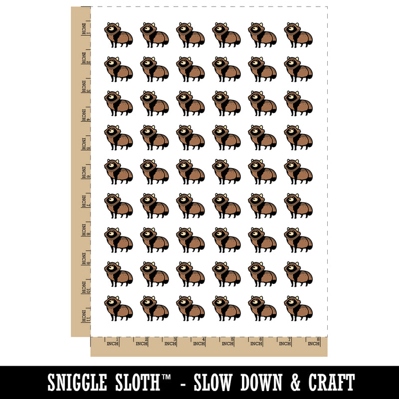 Alert Tanuki Japanese Raccoon Dog Temporary Tattoo Water Resistant Fake Body Art Set Collection (1 Sheet)