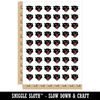 Angry Hissing Cat Face Temporary Tattoo Water Resistant Fake Body Art Set Collection (1 Sheet)
