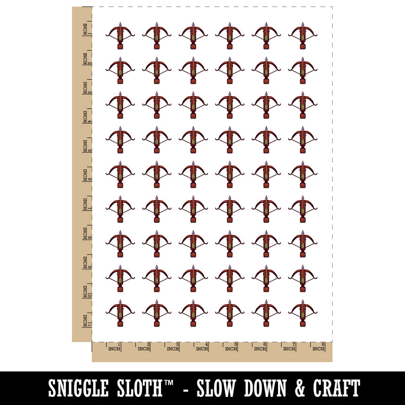 Crossbow Archer Ranged Weapon Temporary Tattoo Water Resistant Fake Body Art Set Collection (1 Sheet)