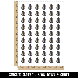 Sunflower Seed Temporary Tattoo Water Resistant Fake Body Art Set Collection (1 Sheet)