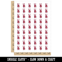 Weird Creepy Rabbit Creature Temporary Tattoo Water Resistant Fake Body Art Set Collection (1 Sheet)