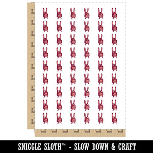 Weird Creepy Rabbit Creature Temporary Tattoo Water Resistant Fake Body Art Set Collection (1 Sheet)