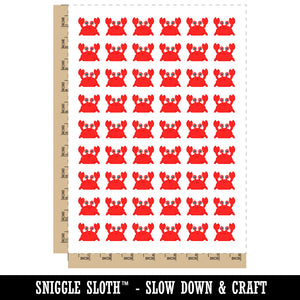 Peeking Crab Temporary Tattoo Water Resistant Fake Body Art Set Collection (1 Sheet)