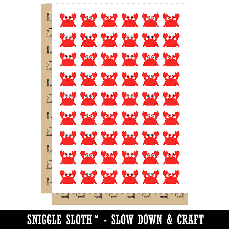 Peeking Crab Temporary Tattoo Water Resistant Fake Body Art Set Collection (1 Sheet)