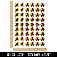 Biker on Motorcycle Temporary Tattoo Water Resistant Fake Body Art Set Collection (1 Sheet)