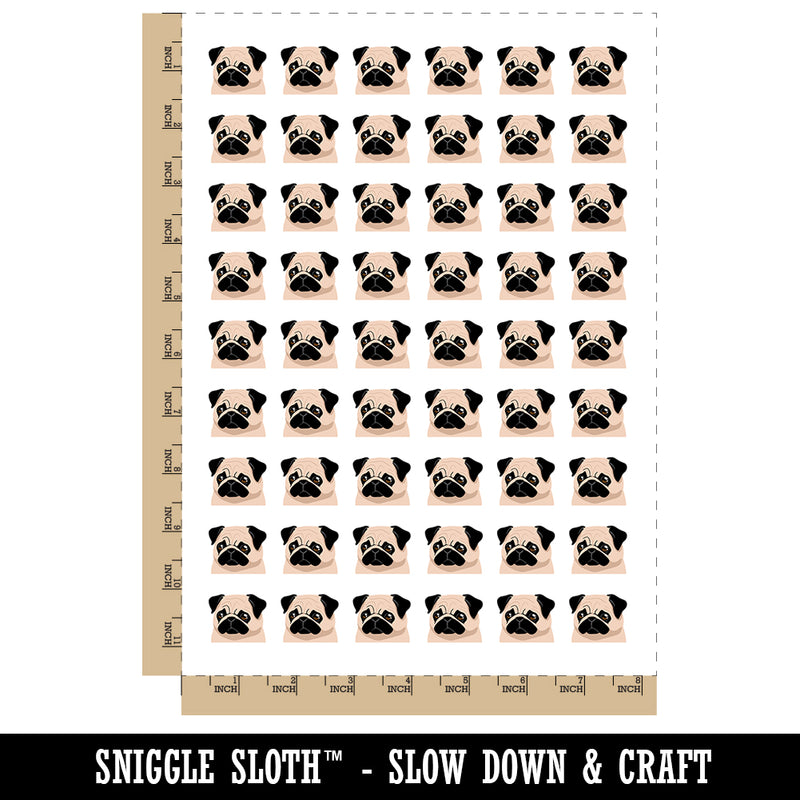 Concerned Pocket Pug Dog Temporary Tattoo Water Resistant Fake Body Art Set Collection (1 Sheet)