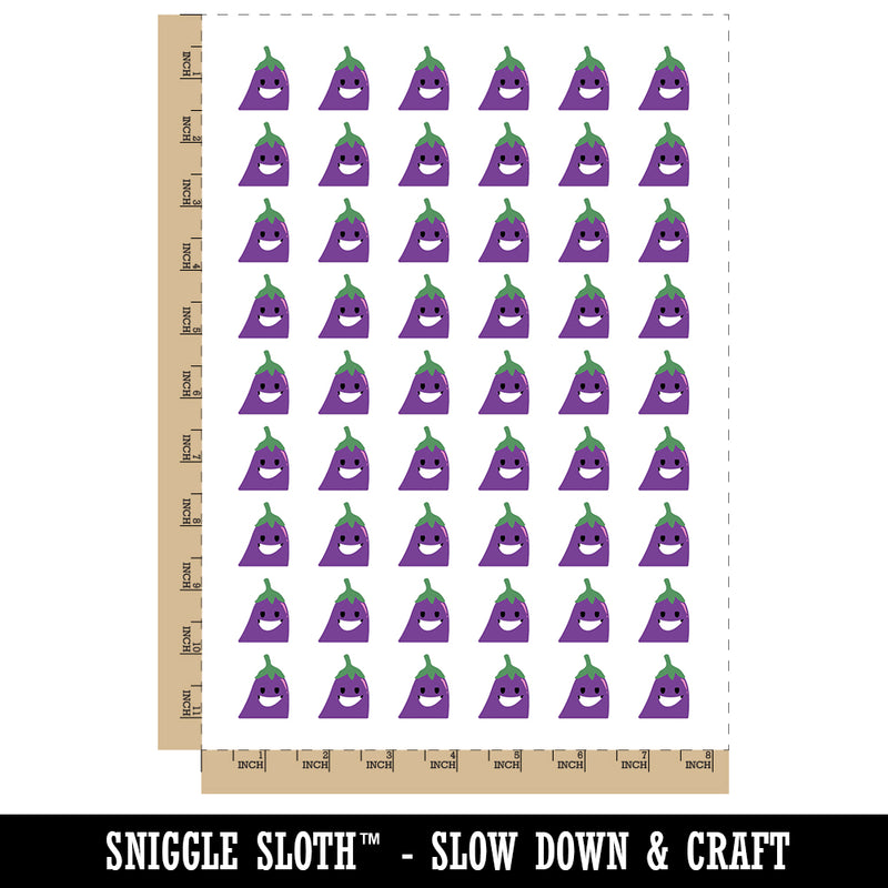 Flirty Pocket Eggplant Aubergine Funny Temporary Tattoo Water Resistant Fake Body Art Set Collection (1 Sheet)