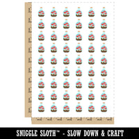 Glass Bottle Mushroom Dirt Terrarium Temporary Tattoo Water Resistant Fake Body Art Set Collection (1 Sheet)