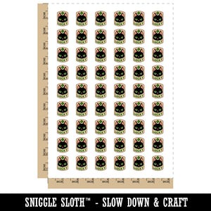 Lucky Black Cat with Clover Temporary Tattoo Water Resistant Fake Body Art Set Collection (1 Sheet)