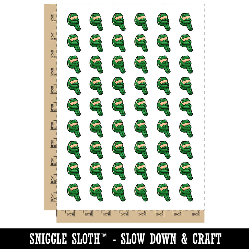 Patient Sitting Frog Temporary Tattoo Water Resistant Fake Body Art Set Collection (1 Sheet)