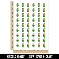Pocket Frog Shy Toad Funny Temporary Tattoo Water Resistant Fake Body Art Set Collection (1 Sheet)