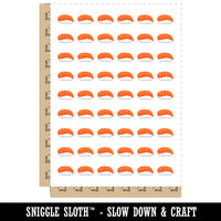 Salmon Sake Nigiri Sushi Sashimi Temporary Tattoo Water Resistant Fake Body Art Set Collection (1 Sheet)