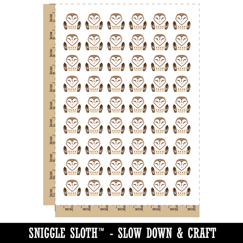 Sleeping Pocket Barn Owl Temporary Tattoo Water Resistant Fake Body Art Set Collection (1 Sheet)