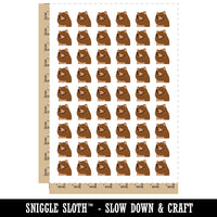 Sleeping Pocket Bear Temporary Tattoo Water Resistant Fake Body Art Set Collection (1 Sheet)