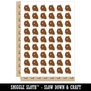 Sleeping Pocket Bear Temporary Tattoo Water Resistant Fake Body Art Set Collection (1 Sheet)
