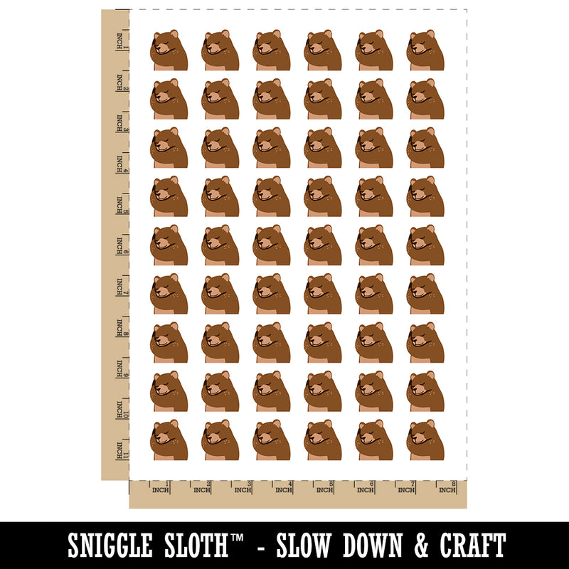 Sleeping Pocket Bear Temporary Tattoo Water Resistant Fake Body Art Set Collection (1 Sheet)