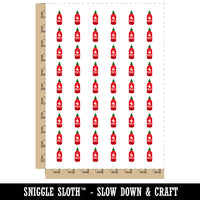 Spicy Hot Sauce Rooster Bottle Sriracha Temporary Tattoo Water Resistant Fake Body Art Set Collection (1 Sheet)