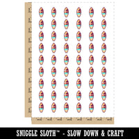 Tropical Beach Surfboard Hawaii Temporary Tattoo Water Resistant Fake Body Art Set Collection (1 Sheet)