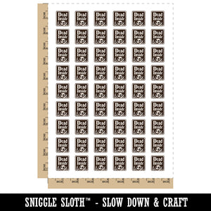 Dead Inside Goth Skeleton Macabre Temporary Tattoo Water Resistant Fake Body Art Set Collection (1 Sheet)