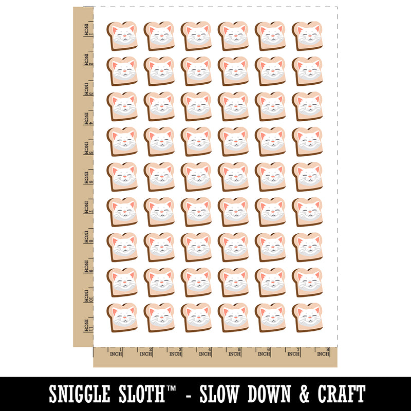 Cat in Sliced Bread Temporary Tattoo Water Resistant Fake Body Art Set Collection (1 Sheet)