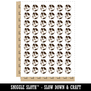 Sleeping Dog Curled Up Ball Temporary Tattoo Water Resistant Fake Body Art Set Collection (1 Sheet)