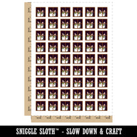 Cat Staring Out Window Temporary Tattoo Water Resistant Fake Body Art Set Collection (1 Sheet)