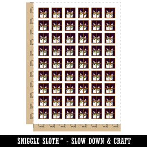 Cat Staring Out Window Temporary Tattoo Water Resistant Fake Body Art Set Collection (1 Sheet)