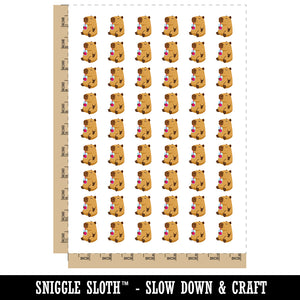 Chill Capybara Drinking Juice Temporary Tattoo Water Resistant Fake Body Art Set Collection (1 Sheet)