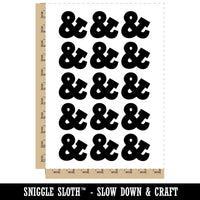 Ampersand Symbol And Temporary Tattoo Water Resistant Fake Body Art Set Collection (1 Sheet)