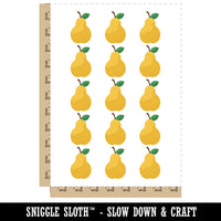 Pear Fruit Solid Temporary Tattoo Water Resistant Fake Body Art Set Collection (1 Sheet)