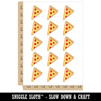 Pizza Slice Abstract Temporary Tattoo Water Resistant Fake Body Art Set Collection (1 Sheet)