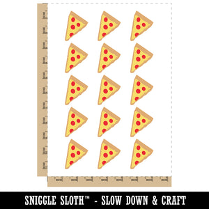 Pizza Slice Abstract Temporary Tattoo Water Resistant Fake Body Art Set Collection (1 Sheet)