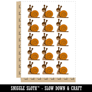 Snail Slow Solid Temporary Tattoo Water Resistant Fake Body Art Set Collection (1 Sheet)