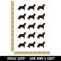 Bernese Mountain Dog Solid Temporary Tattoo Water Resistant Fake Body Art Set Collection (1 Sheet)